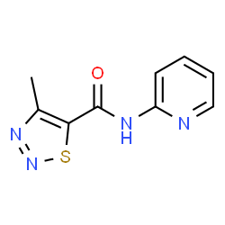 ChemSpider 2D Image | 4-Methyl-N-(2-pyridinyl)-1,2,3-thiadiazole-5-carboxamide | C9H8N4OS
