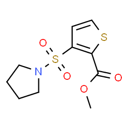ChemSpider 2D Image | Methyl 3-(1-pyrrolidinylsulfonyl)-2-thiophenecarboxylate | C10H13NO4S2