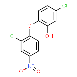 ChemSpider 2D Image | 5-Chloro-2-(2-chloro-4-nitrophenoxy)phenol | C12H7Cl2NO4