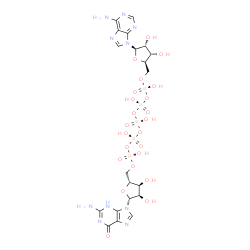 ChemSpider 2D Image | P1-(5'-ADENOSYL)-P5-(5'-GUANOSYL) PENTAPHOSPHATE | C20H29N10O23P5
