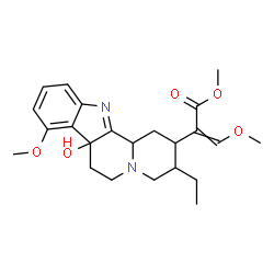 ChemSpider 2D Image | Methyl 7-hydroxy-9,17-dimethoxy-1,2-didehydro-2,7-dihydrocoryn-16-en-16-carboxylate | C23H30N2O5