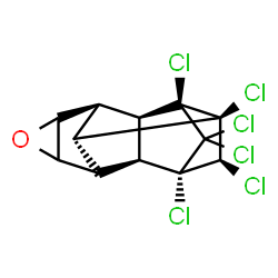 ChemSpider 2D Image | (1R,2R,3R,4R,5S,7S,8R,9S)-3,4,5,6,6,7-Hexachloro-12-oxahexacyclo[6.5.0.0~2,10~.0~3,7~.0~5,9~.0~11,13~]tridecane | C12H8Cl6O