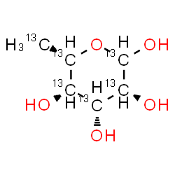 ChemSpider 2D Image | L-[UL-13C6]fucose | 13C6H12O5