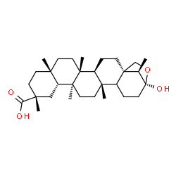 ChemSpider 2D Image | (1R,4S,5R,8S,11R,13R,14S,17R,21S,24R)-21-Hydroxy-5,8,11,14,17,24-hexamethyl-22-oxahexacyclo[19.2.1.0~1,18~.0~4,17~.0~5,14~.0~8,13~]tetracosane-11-carboxylic acid | C30H48O4