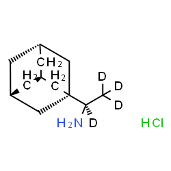 ChemSpider 2D Image | (1R)-1-[(1s,3R,5S)-Adamantan-1-yl](~2~H_4_)ethanamine hydrochloride (1:1) | C12H18D4ClN