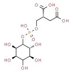 ChemSpider 2D Image | (2R)-2-{[(Hydroxy{[(2R,3R,5S,6R)-2,3,4,5,6-pentahydroxycyclohexyl]oxy}phosphoryl)oxy]methyl}succinic acid | C11H19O13P