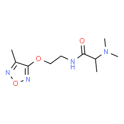 ChemSpider 2D Image | N~2~,N~2~-Dimethyl-N-{2-[(4-methyl-1,2,5-oxadiazol-3-yl)oxy]ethyl}alaninamide | C10H18N4O3