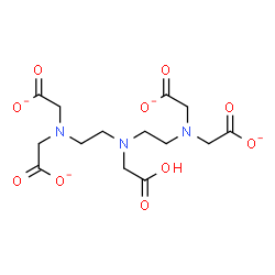 ChemSpider 2D Image | 2,2',2'',2'''-{[(Carboxymethyl)imino]bis(2,1-ethanediylnitrilo)}tetraacetate | C14H19N3O10