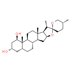 ChemSpider 2D Image | (25R)-5beta-spirostan-1beta,3alpha-diol | C27H44O4