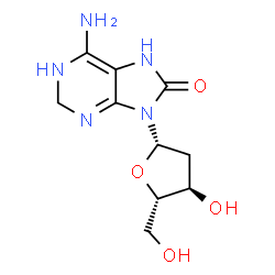 ChemSpider 2D Image | 8-OXODEOXYADENOSINE | C10H15N5O4