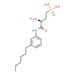 ChemSpider 2D Image | [(3S)-3-Amino-4-[(3-hexylphenyl)amino]-4-oxobutyl]phosphonic acid | C16H27N2O4P