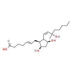 ChemSpider 2D Image | (5E,8beta,9beta,11beta,12xi,13Z,15S)-9,11,15-Trihydroxy-15-methylprosta-5,13-dien-1-oic acid | C21H36O5