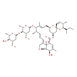 ChemSpider 2D Image | (1'R,2S,4'S,5S,6R,8'R,10'E,12'S,13'S,14'E,16'E,20'R,21'R,24'S)-6-[(2R)-Butan-2-yl]-21',24'-dihydroxy-5,11',13',22'-tetramethyl-2'-oxo-5,6-dihydrospiro[pyran-2,6'-[3,7,19]trioxatetracyclo[15.6.1.1~4,8~.0~20,24~]pentacosa[10,14,16,22]tetraen]-12'-yl 2,6-dideoxy-4-O-(2,6-dideoxy-3-O-methyl-alpha-L-arabino-hexopyranosyl)-3-O-methyl-alpha-L-arabino-hexopyranoside | C48H72O14