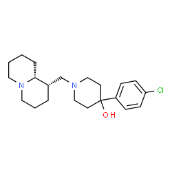 ChemSpider 2D Image | 4-(4-Chlorophenyl)-1-[(1S,9aR)-octahydro-2H-quinolizin-1-ylmethyl]-4-piperidinol | C21H31ClN2O
