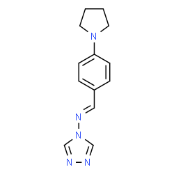 ChemSpider 2D Image | (E)-1-[4-(pyrrolidin-1-yl)phenyl]-N-(1,2,4-triazol-4-yl)methanimine | C13H15N5