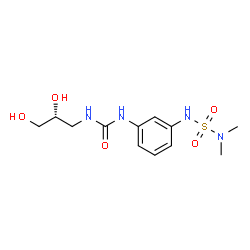 ChemSpider 2D Image | 1-[(2R)-2,3-Dihydroxypropyl]-3-{3-[(dimethylsulfamoyl)amino]phenyl}urea | C12H20N4O5S