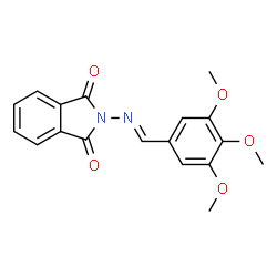 ChemSpider 2D Image | 2-[(E)-(3,4,5-Trimethoxybenzylidene)amino]-1H-isoindole-1,3(2H)-dione | C18H16N2O5