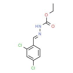 ChemSpider 2D Image | Ethyl (2E)-2-(2,4-dichlorobenzylidene)hydrazinecarboxylate | C10H10Cl2N2O2