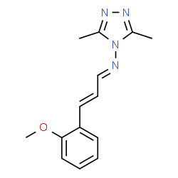 ChemSpider 2D Image | N-(3,5-dimethyl-1,2,4-triazol-4-yl)-3-(2-methoxyphenyl)-2-propen-1-imine | C14H16N4O