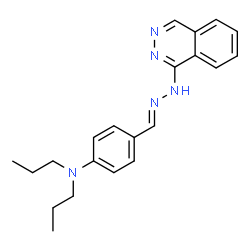 ChemSpider 2D Image | 4-[(E)-(1-Phthalazinylhydrazono)methyl]-N,N-dipropylaniline | C21H25N5