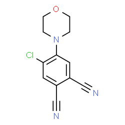 ChemSpider 2D Image | 4-Chloro-5-(4-morpholinyl)phthalonitrile | C12H10ClN3O
