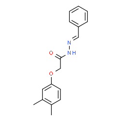 ChemSpider 2D Image | 2-(3,4-Dimethylphenoxy)-N'-[(E)-phenylmethylene]acetohydrazide | C17H18N2O2