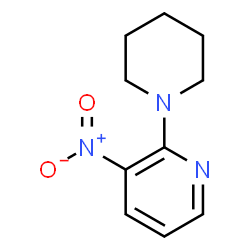 ChemSpider 2D Image | 2-(1-Piperidino)-3-nitropyridine | C10H13N3O2