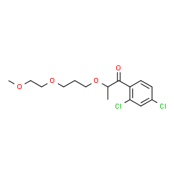 ChemSpider 2D Image | 1-(2,4-Dichlorophenyl)-2-[3-(2-methoxyethoxy)propoxy]-1-propanone | C15H20Cl2O4
