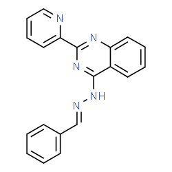ChemSpider 2D Image | 4-[(2E)-2-Benzylidenehydrazino]-2-(2-pyridinyl)quinazoline | C20H15N5