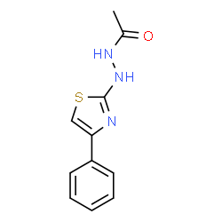 ChemSpider 2D Image | N'-(4-Phenyl-1,3-thiazol-2-yl)acetohydrazide | C11H11N3OS