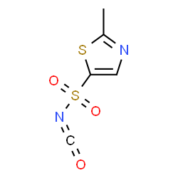 ChemSpider 2D Image | 2-Methyl-1,3-thiazole-5-sulfonyl isocyanate | C5H4N2O3S2