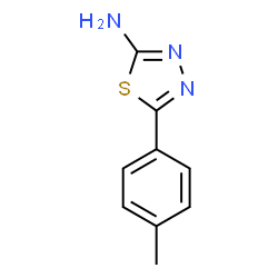 ChemSpider 2D Image | 5-(p-Tolyl)-1,3,4-thiadiazol-2-amine | C9H9N3S