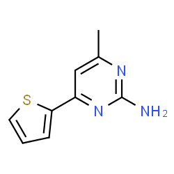 ChemSpider 2D Image | 4-Methyl-6-(2-thienyl)-2-pyrimidinamine | C9H9N3S