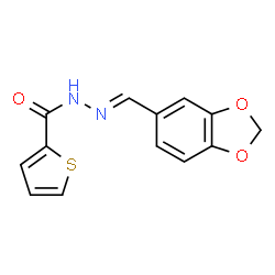 ChemSpider 2D Image | N'-[(E)-1,3-Benzodioxol-5-ylmethylene]-2-thiophenecarbohydrazide | C13H10N2O3S