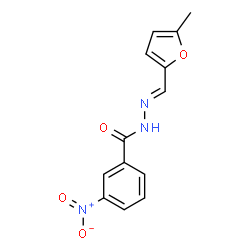 ChemSpider 2D Image | N'-[(E)-(5-Methyl-2-furyl)methylene]-3-nitrobenzohydrazide | C13H11N3O4