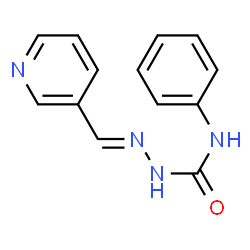 ChemSpider 2D Image | 3-PHENYL-1-[(E)-(PYRIDIN-3-YLMETHYLIDENE)AMINO]UREA | C13H12N4O