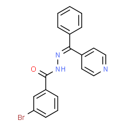 ChemSpider 2D Image | 3-Bromo-N'-[(Z)-phenyl(4-pyridinyl)methylene]benzohydrazide | C19H14BrN3O