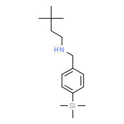 ChemSpider 2D Image | 3,3-Dimethyl-N-[4-(trimethylsilyl)benzyl]-1-butanamine | C16H29NSi