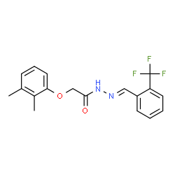 ChemSpider 2D Image | 2-(2,3-Dimethylphenoxy)-N'-{(E)-[2-(trifluoromethyl)phenyl]methylene}acetohydrazide | C18H17F3N2O2
