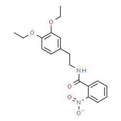 ChemSpider 2D Image | N-[2-(3,4-Diethoxyphenyl)ethyl]-2-nitrobenzamide | C19H22N2O5