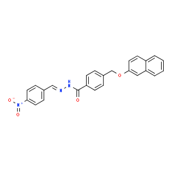 ChemSpider 2D Image | 4-[(2-Naphthyloxy)methyl]-N'-[(E)-(4-nitrophenyl)methylene]benzohydrazide | C25H19N3O4