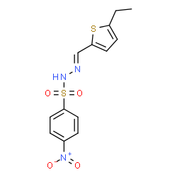 ChemSpider 2D Image | N'-[(E)-(5-Ethyl-2-thienyl)methylene]-4-nitrobenzenesulfonohydrazide | C13H13N3O4S2