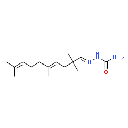 ChemSpider 2D Image | (2E)-2-[(4E)-2,2,5,9-Tetramethyl-4,8-decadien-1-ylidene]hydrazinecarboxamide | C15H27N3O