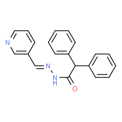 ChemSpider 2D Image | 2,2-Diphenyl-N'-[(E)-3-pyridinylmethylene]acetohydrazide | C20H17N3O