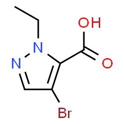 ChemSpider 2D Image | 4-bromo-2-ethylpyrazole-3-carboxylic acid | C6H7BrN2O2
