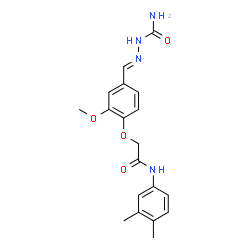ChemSpider 2D Image | (2E)-2-(4-{2-[(3,4-Dimethylphenyl)amino]-2-oxoethoxy}-3-methoxybenzylidene)hydrazinecarboxamide | C19H22N4O4