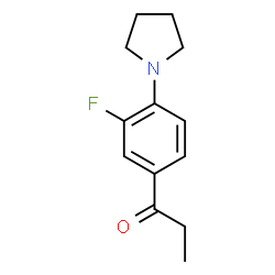 ChemSpider 2D Image | 1-[3-Fluoro-4-(1-pyrrolidinyl)phenyl]-1-propanone | C13H16FNO