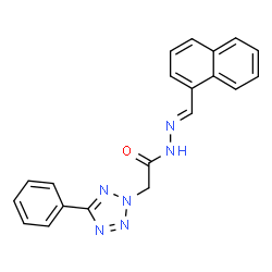 ChemSpider 2D Image | N'-[(E)-1-Naphthylmethylene]-2-(5-phenyl-2H-tetrazol-2-yl)acetohydrazide | C20H16N6O