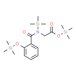 ChemSpider 2D Image | Trimethylsilyl N-(trimethylsilyl)-N-{2-[(trimethylsilyl)oxy]benzoyl}glycinate | C18H33NO4Si3