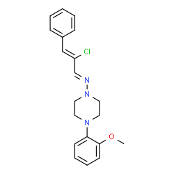 ChemSpider 2D Image | (1E,2Z)-2-Chloro-N-[4-(2-methoxyphenyl)-1-piperazinyl]-3-phenyl-2-propen-1-imine | C20H22ClN3O